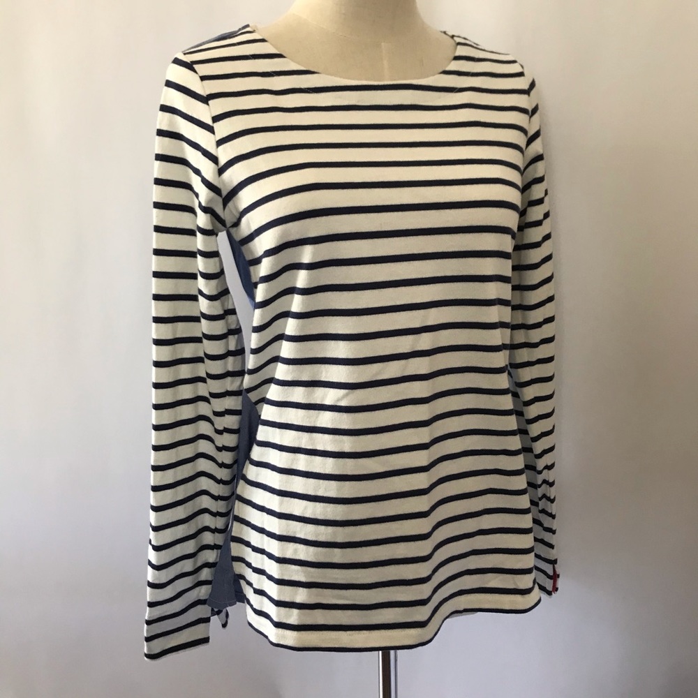 Joules Stripe Long Sleeve Jersey Top, Size 4